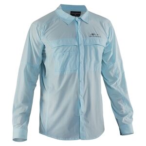Grundens Hooksetter Long Sleeve Technical Shirt Small NWT Snap Closure